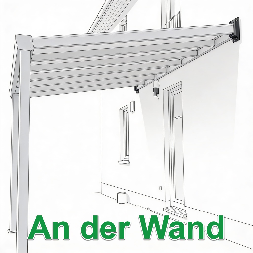 An der Wand montiert